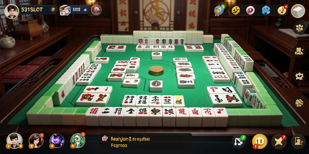 Tampilan gameplay menarik dari 531SLOT dengan ubin Mahjong.