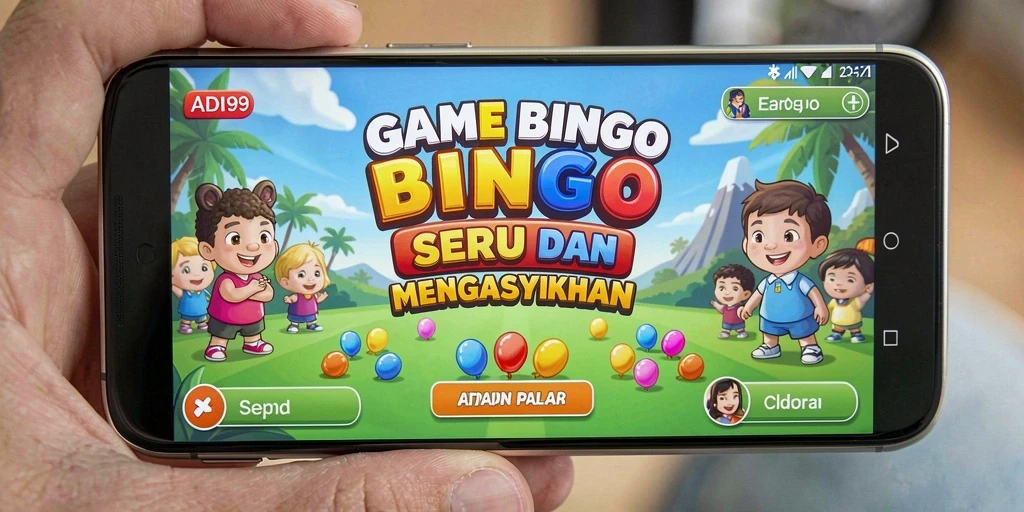 Tampilan gameplay menggembirakan dengan suasana Bingo yang menyenangkan.