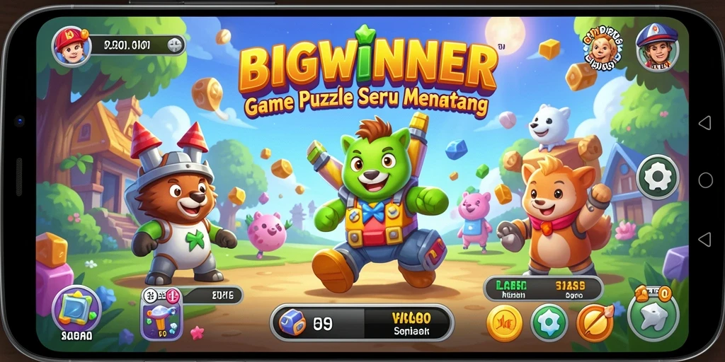 Tampilan gameplay seru dari BIGWINNER yang penuh tantangan Puzzle.