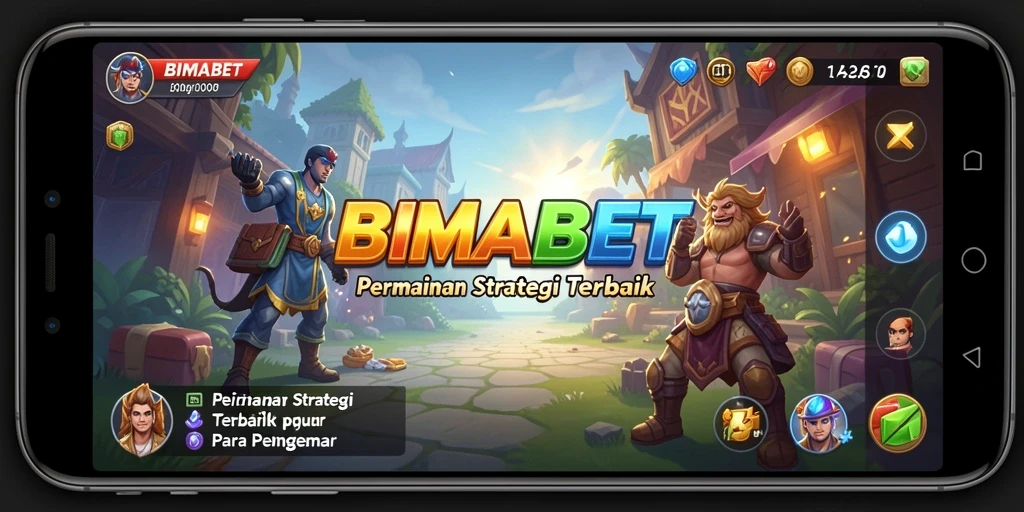 Screenshot utama BIMABET menampilkan aksi pertempuran strategi yang intens.
