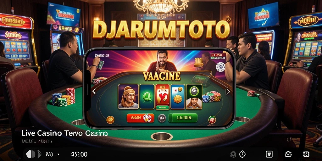 Tampilan gameplay menawan di DJARUMTOTO saat bermain Live Casino.