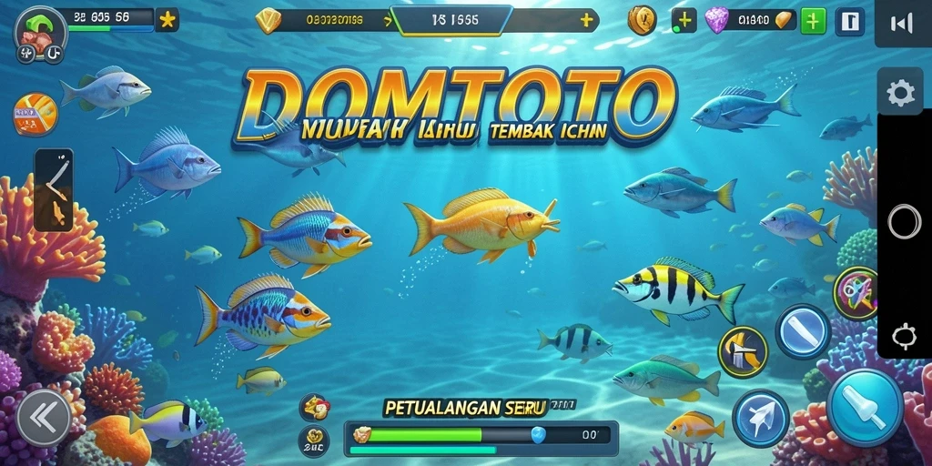 Gameplay menarik Tembak Ikan di DOMTOTO dengan aksi seru.