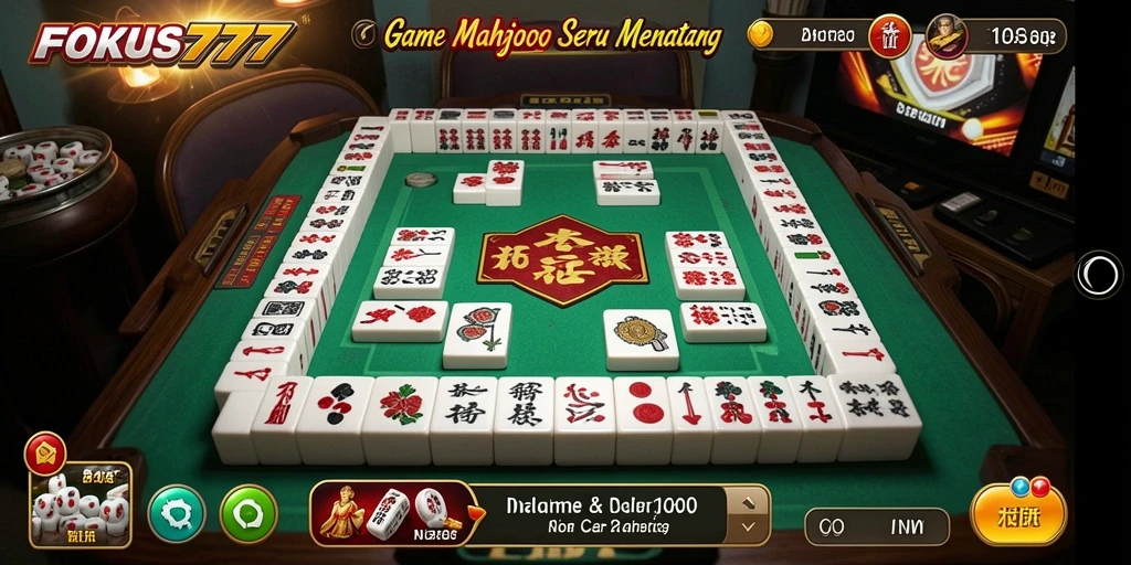 Tampilan gameplay seru FOKUS777 dengan kombinasi ubin Mahjong