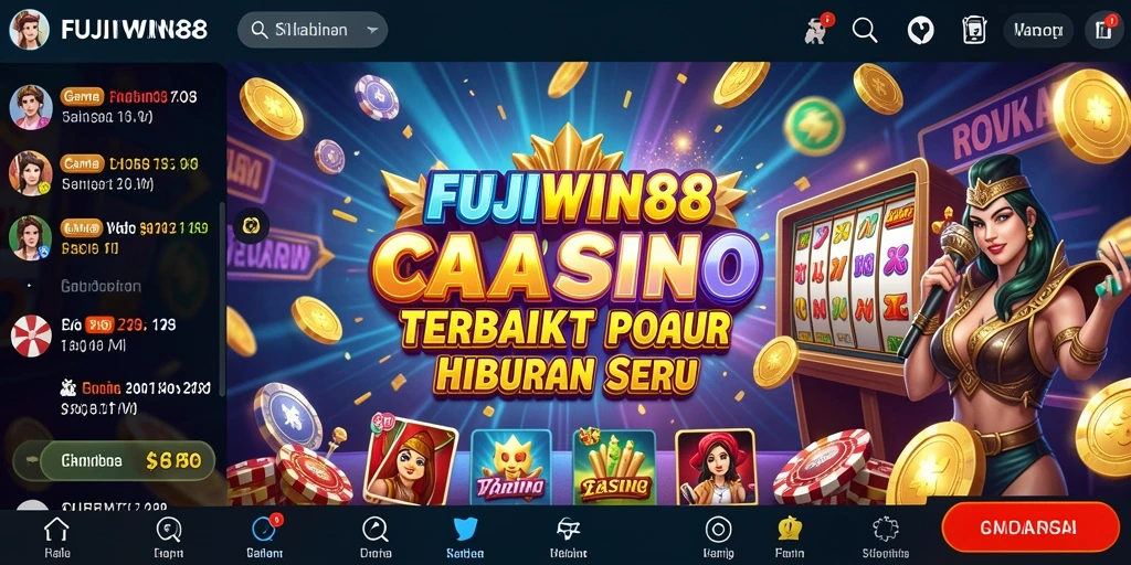 Tampilan gameplay kasino yang seru dan interaktif di FUJIWIN88.
