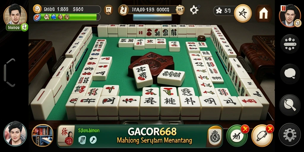 Tampilan gameplay GACOR668 dengan grafis Mahjong yang menarik.