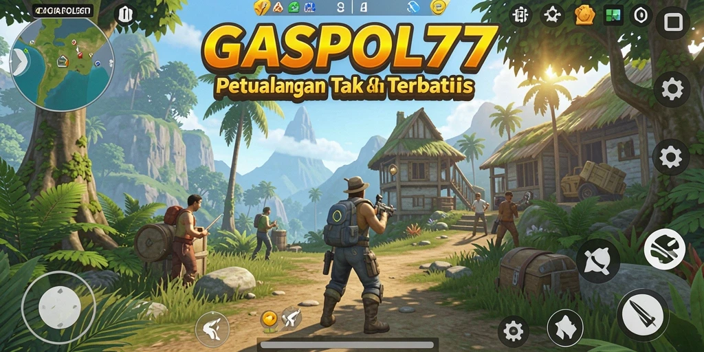 Tangkapan layar menampilkan aksi seru di dunia Open World GASPOL77.