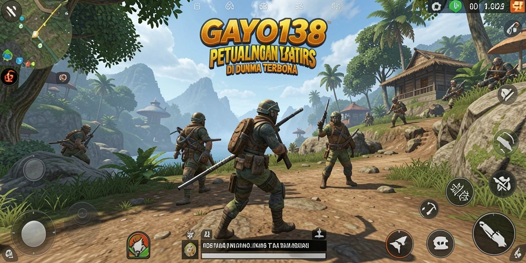 Tangkapan layar GAYO138 menampilkan gameplay menjelajah dunia terbuka yang menakjubkan.
