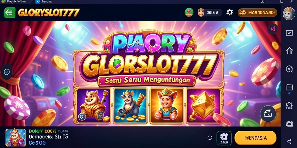 Tampilan gameplay seru GLORYSLOT777 dengan banyak pilihan slot.