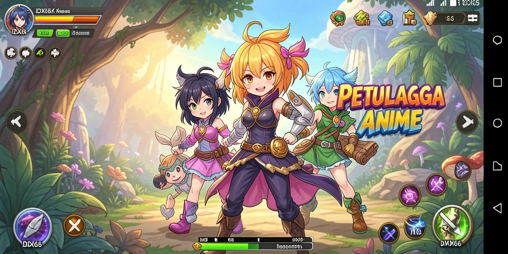 Tampilan menarik dari gameplay IDX66 yang penuh aksi dan karakter anime.