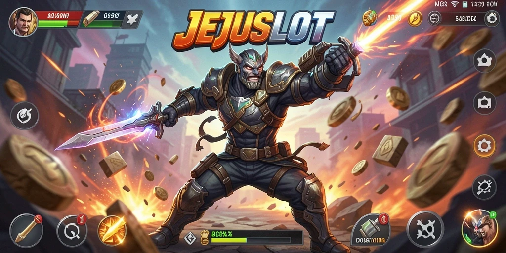 Tangkapan layar menampilkan aksi seru dalam game JEJUSLOT.