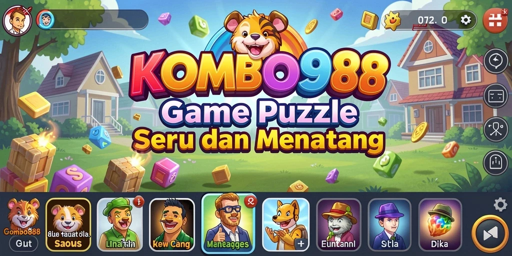 Tampilan menarik dari gameplay game Puzzle KOMBO88.