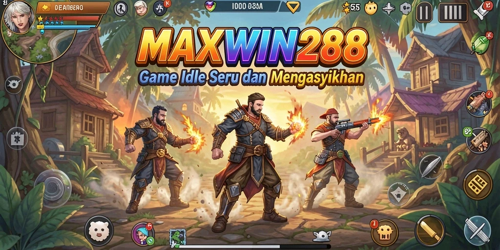 Screenshot gameplay MAXWIN288 menampilkan aksi menarik dalam permainan Idle.