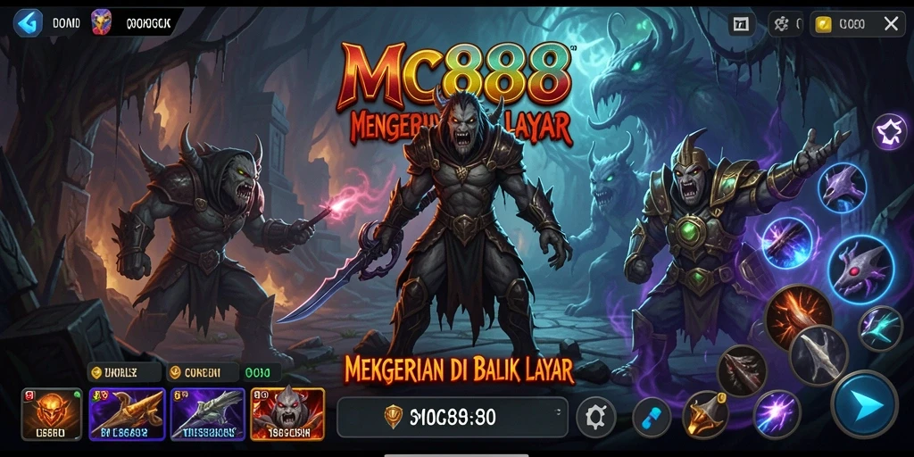 Screenshot gameplay MC888 menampilkan suasana Horror yang mencekam.