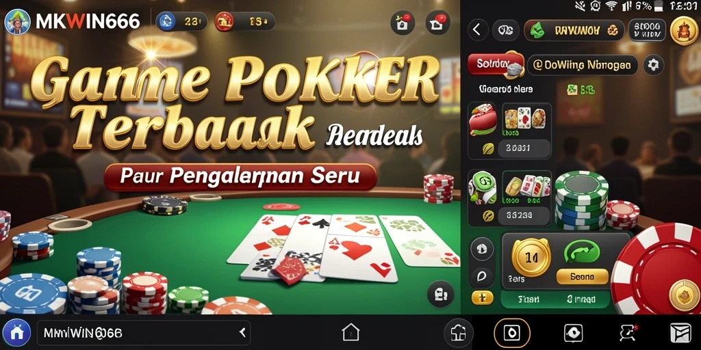 Screenshot gameplay MKWIN666 yang menampilkan aksi Poker yang seru.