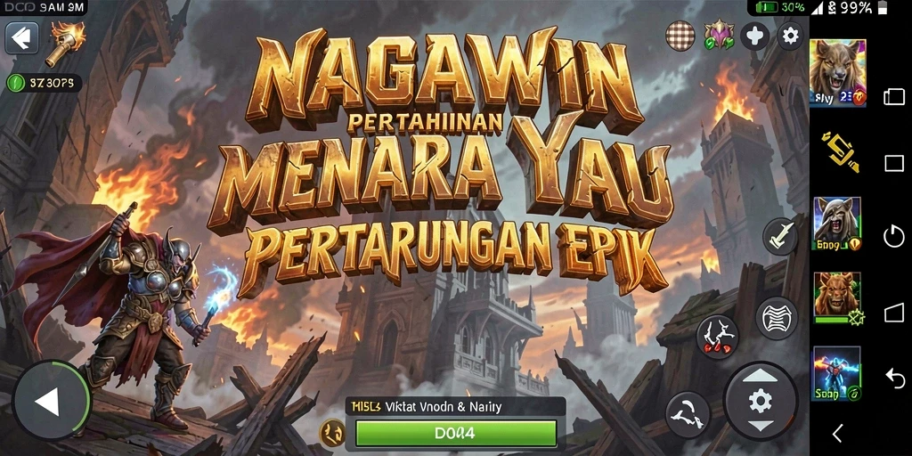 Gameplay menantang dalam NAGAWIN yang penuh strategi Tower Defense.