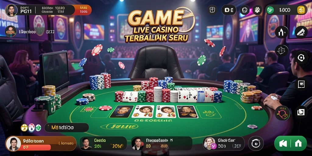 Screenshot gameplay PG11 menampilkan dealer dan interaksi pemain secara langsung.