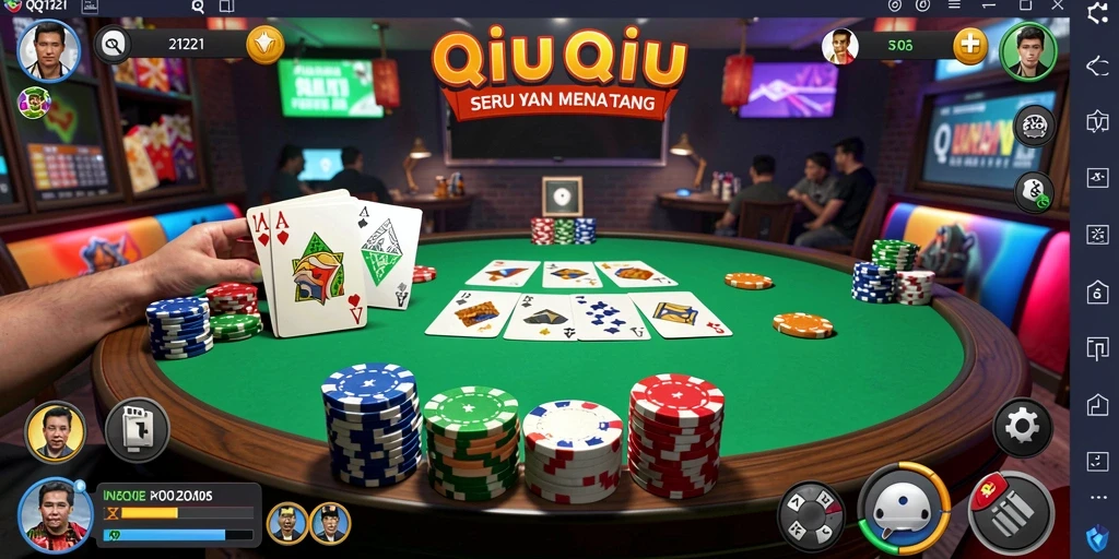 Gameplay seru di QQ1221 dengan berbagai strategi QiuQiu.
