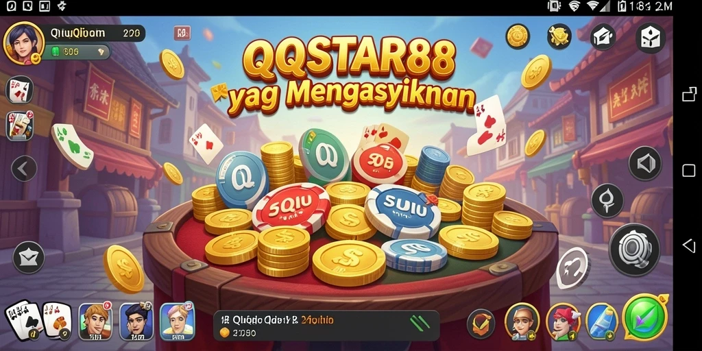 Tampilan menyeronokkan dari gameplay QiuQiu QQSTAR88.