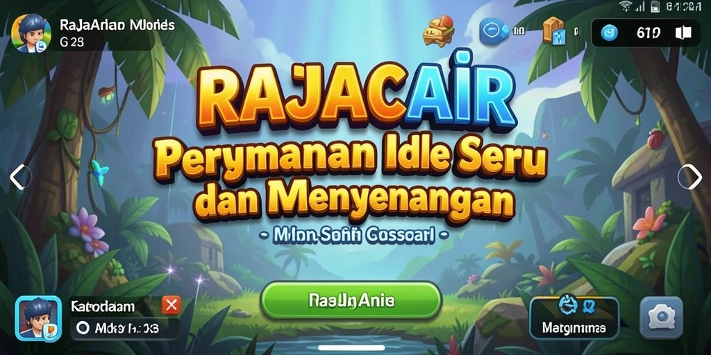 Tampilan menarik dari gameplay RAJACAIR yang menampilkan mekanisme Idle.