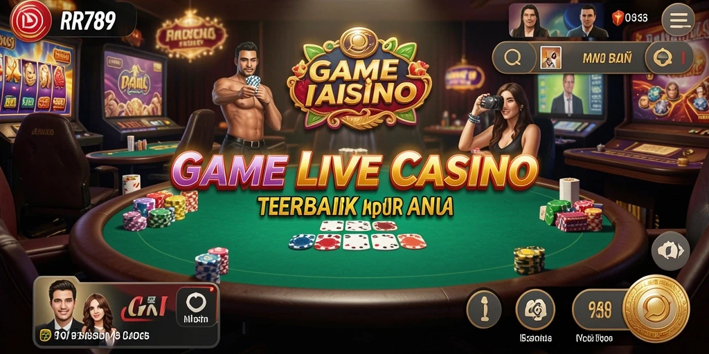 Tampilan gameplay Live Casino yang menarik dan interaktif di RR789.