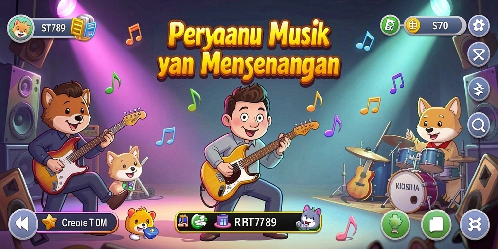 Tampilan menarik dari gameplay ST789 dengan musik interaktif.