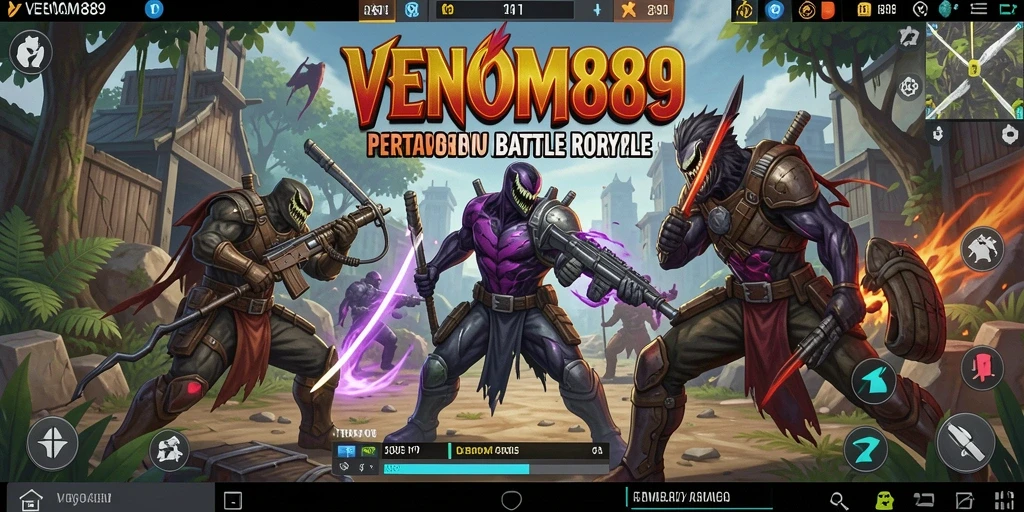 Tampilan gameplay seru di arena pertempuran <strong>VENOM889</strong>.