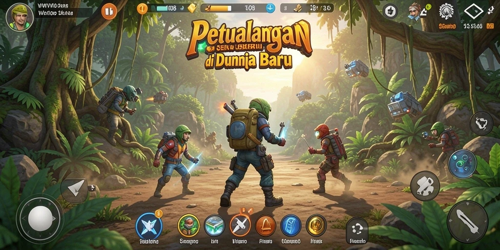 Screenshot VW108 menampilkan aksi seru dalam dunia petualangan.